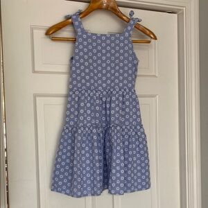 Draper James girls blue eyelet dress with ruffle skirt   Size 8